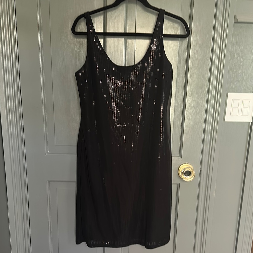 Black Sequin Sleeveless Dress